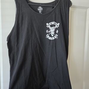 Black Graphic Tank Top